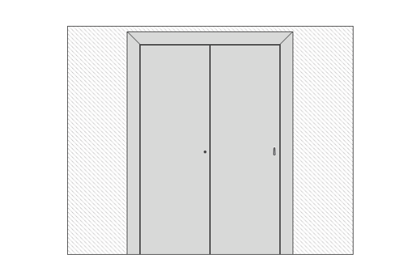 Одностворчатая складная дверь